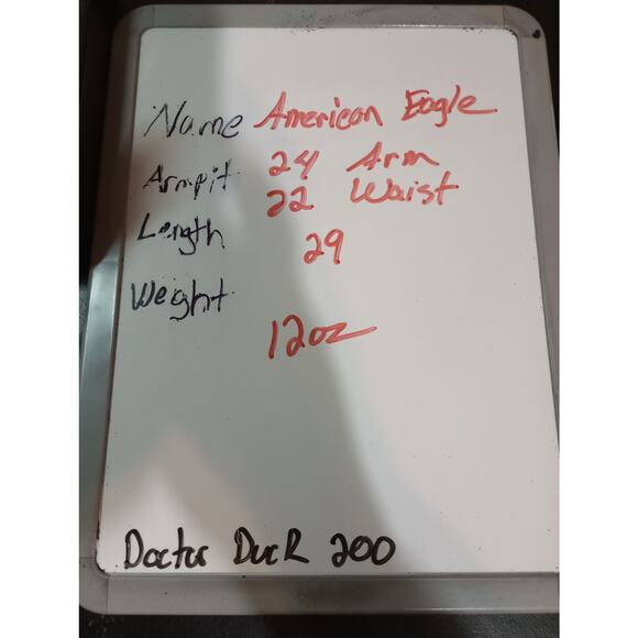 American Eagle Shirt Mens Large Blue‎ White Plaid Button Down Classic Fit Cotton - Picture 8 of 8